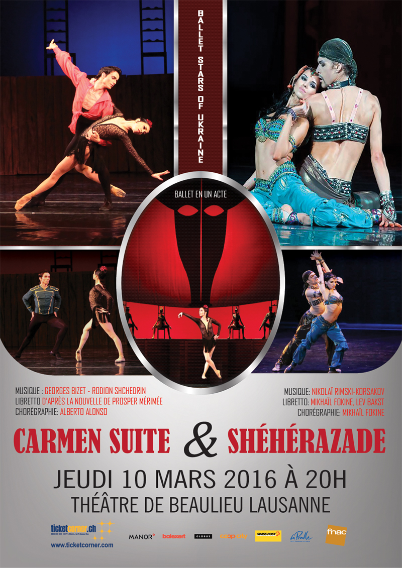 Carmen Suite & Scheherezade
Théâtre de Beaulieu, Lausanne 2016